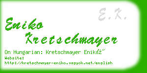 eniko kretschmayer business card